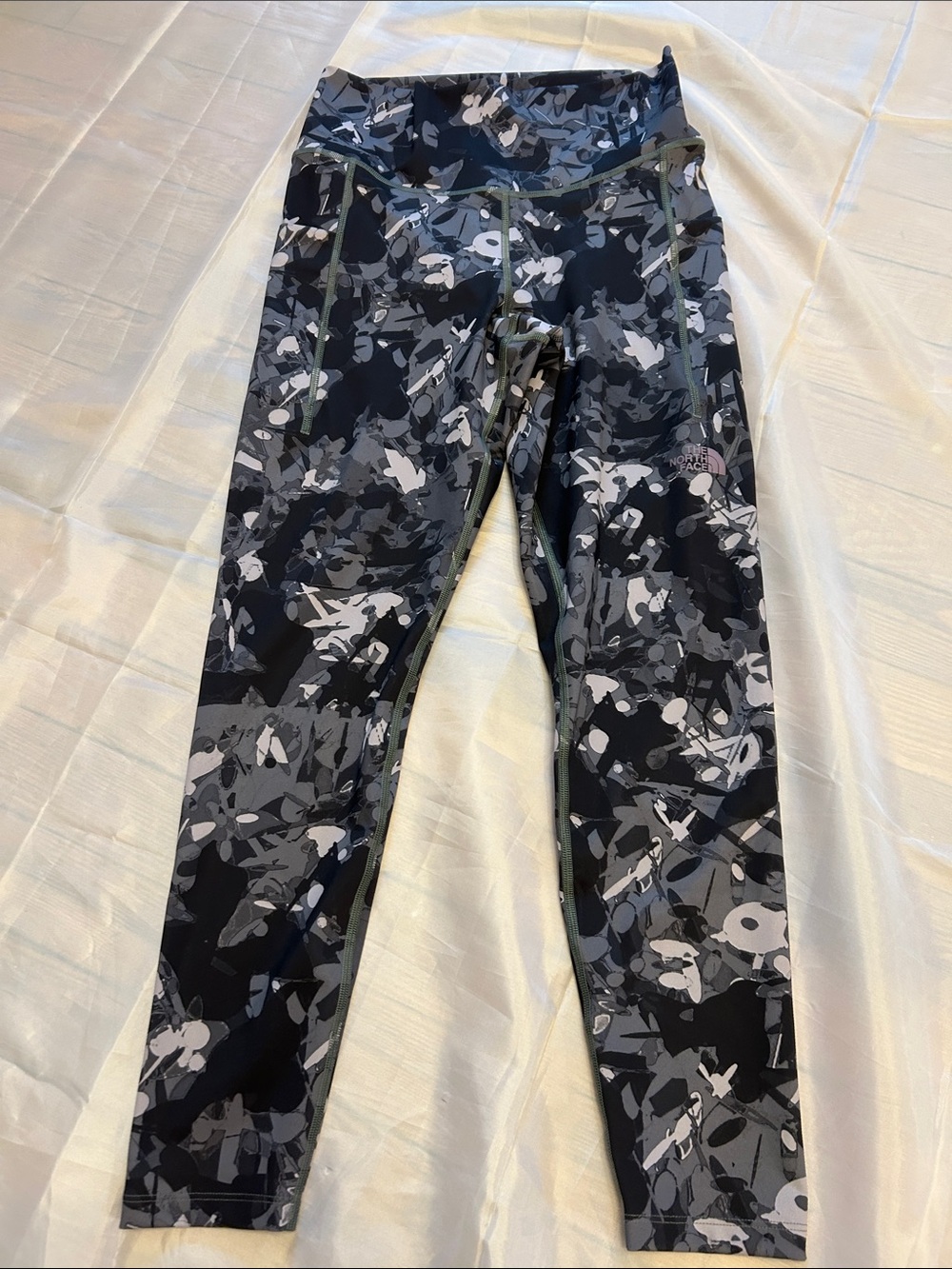 The North Face Black and Gray Camouflage Performance Leggings